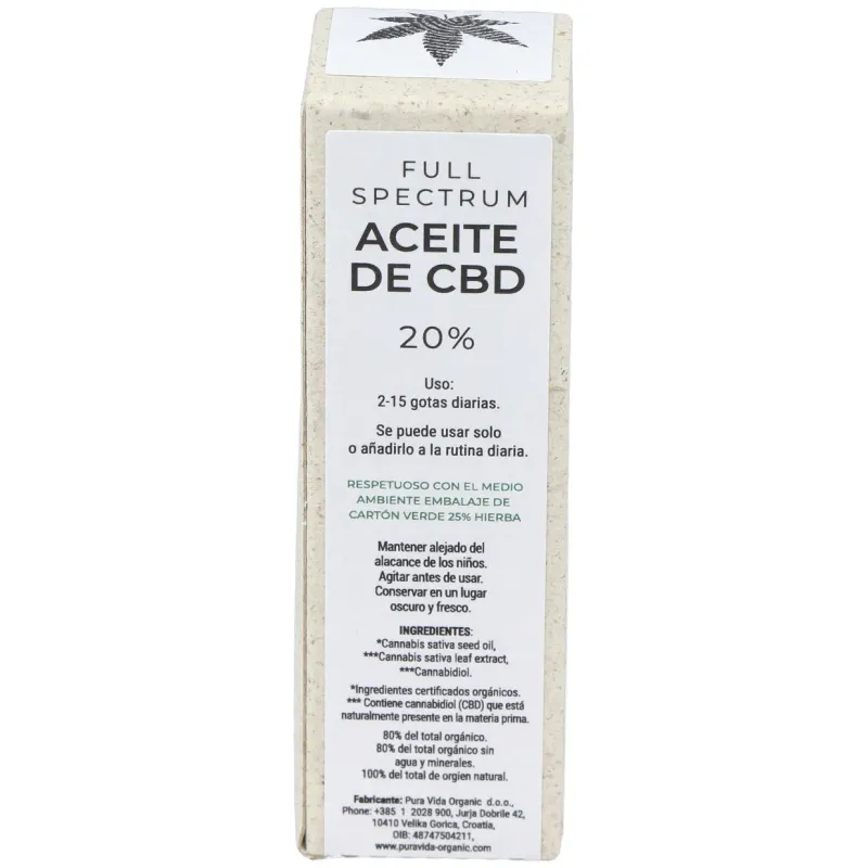 Cbd oil full spectrum 20% 2000mg. 10ml. | Farmacia Barata