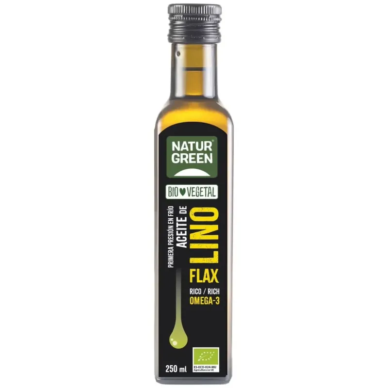 Naturgreen aceite ecológico de lino 250 ml | Farmacia Barata