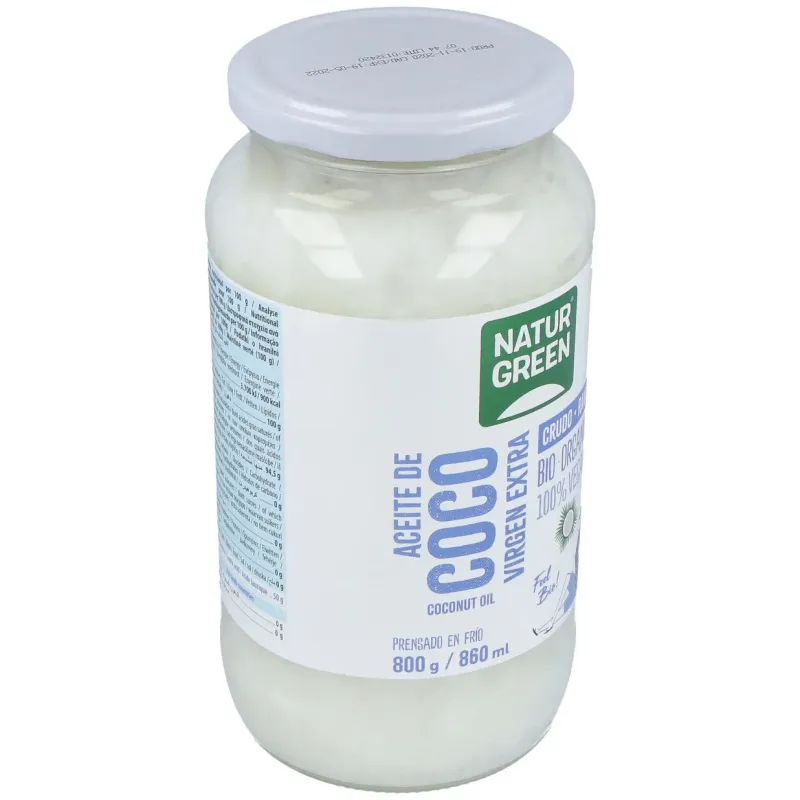Aceite virgen de coco 1ª presion frio 800gr. bio | Farmacia Barata