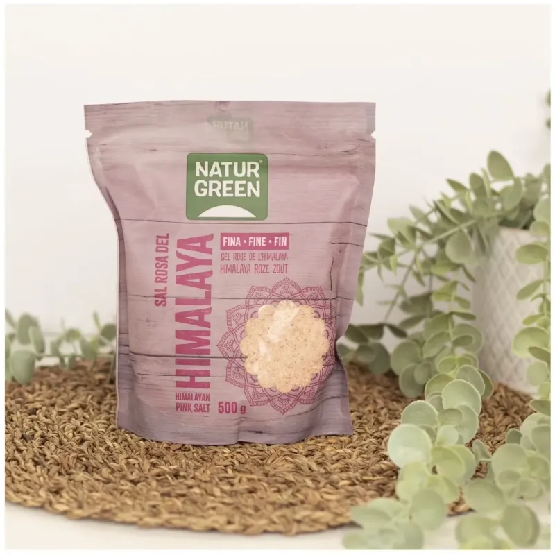 Naturgreen sal rosa del himalaya fina 500g | Farmacia Barata