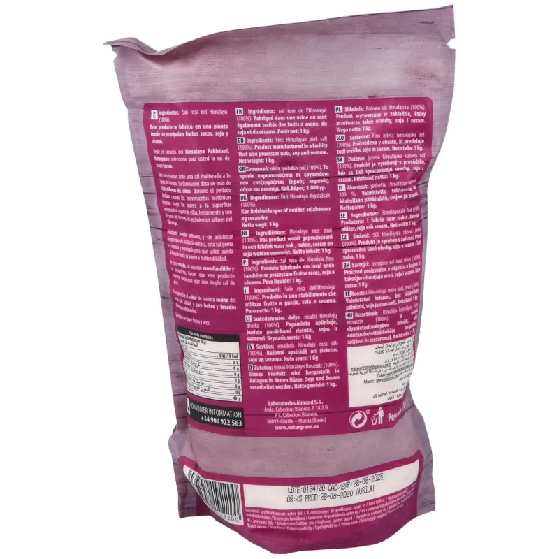 Naturgreen sal rosa del himalaya fina 1kg | Farmacia Barata
