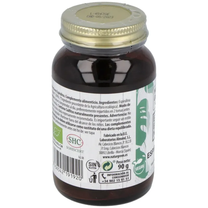 Naturgreen espirulina ecológica 180 comprimidos | Farmacia Barata Naturgreen espirulina ecológica 180 comprimidos | Farmacia Barata