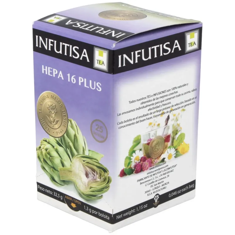 Infutisa hepa 16 infusión 25uds | Farmacia Barata