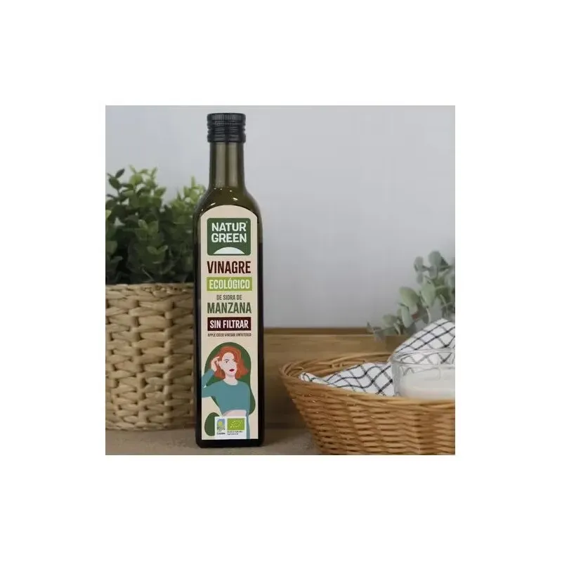 Naturgreen vinagre de sidra de manzana sin filtrar bio 500ml | Farmacia Barata