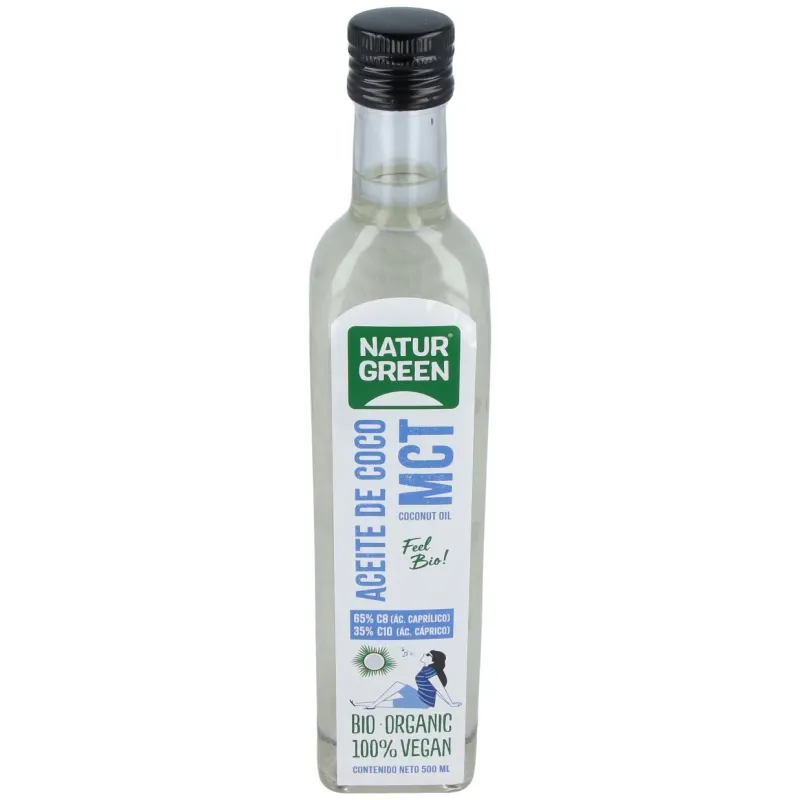 Naturgreen aceite de coco mct bio 500ml | Farmacia Barata