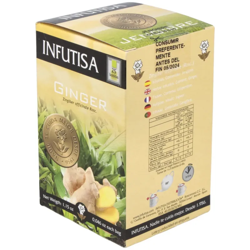 Infutisa jengibre infusion 25uds | Farmacia Barata
