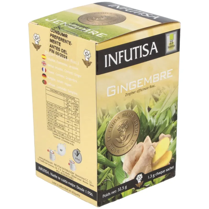 Infutisa jengibre infusion 25uds | Farmacia Barata