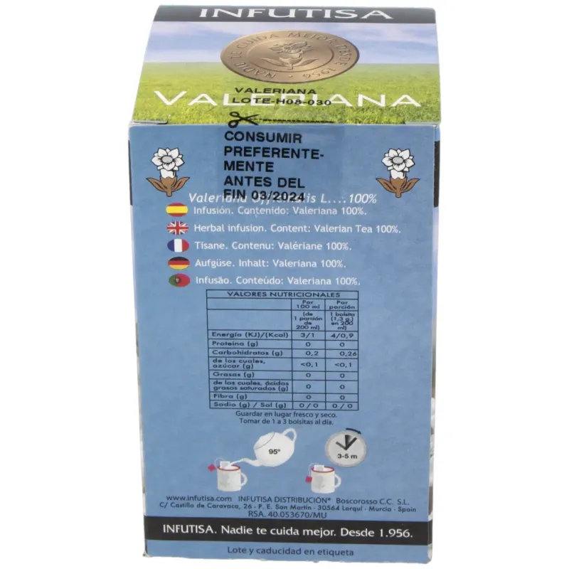 Valeriana infusion 25bolsitas | Farmacia Barata