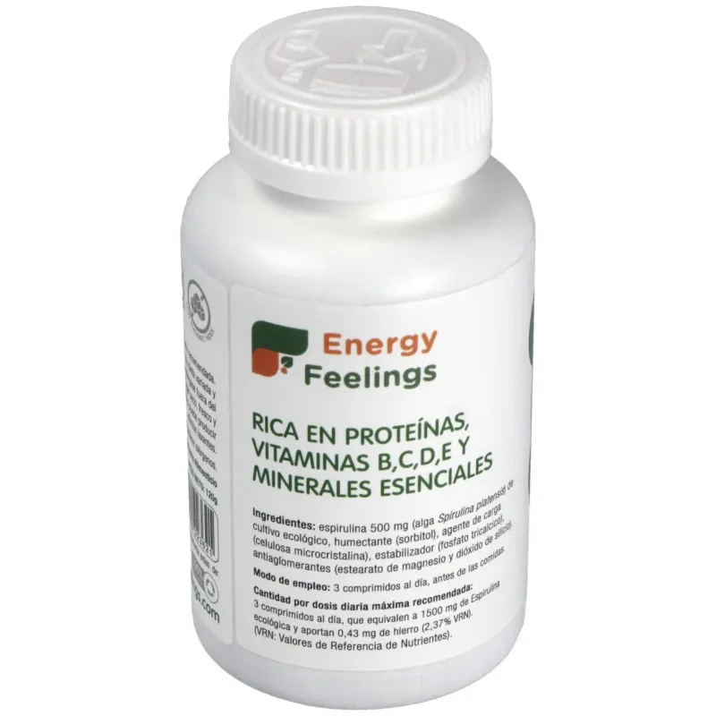Energy feelings energy spirulina 120comp | Farmacia Barata