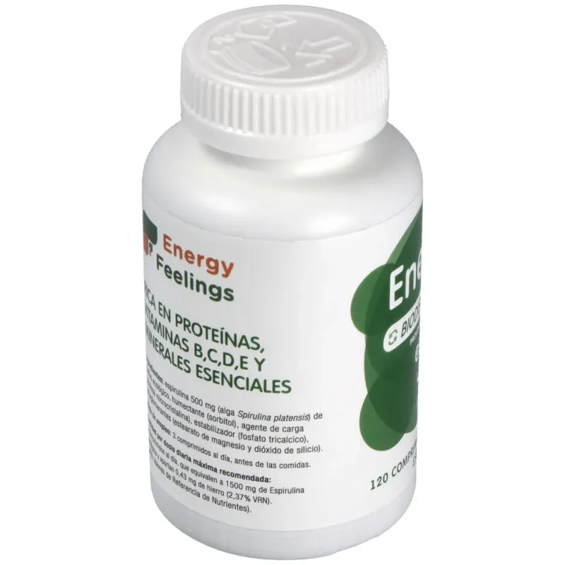 Energy feelings energy spirulina 120comp | Farmacia Barata