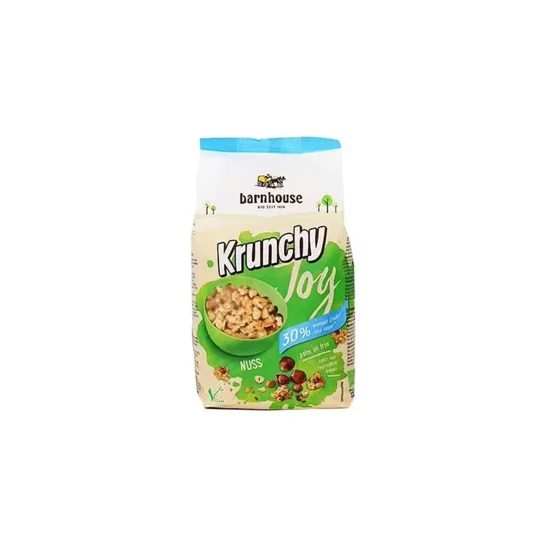 Barnhouse muesli krunchy joy avellanas vegan 375g | Farmacia Barata