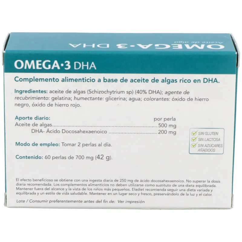 Omega 3 dha aceite de alga eladiet 60 perlas | Farmacia Barata Omega 3 dha aceite de alga eladiet 60 perlas | Farmacia Barata