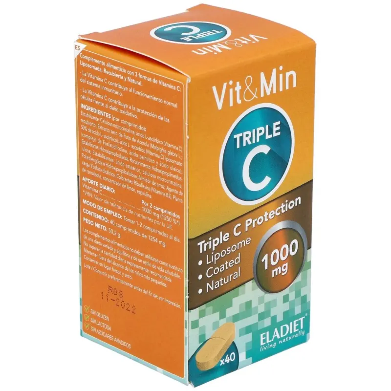 Triple c vit. c liposomada 40comp. | Farmacia Barata Triple c vit. c liposomada 40comp. | Farmacia Barata