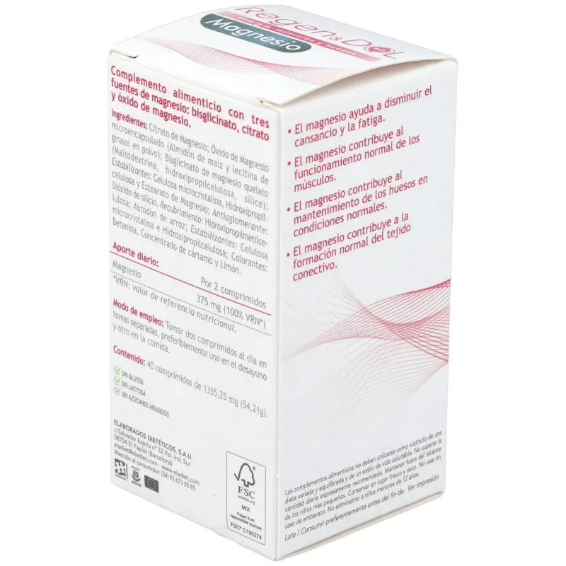 Eladiet regendol magnesio 40comp | Farmacia Barata