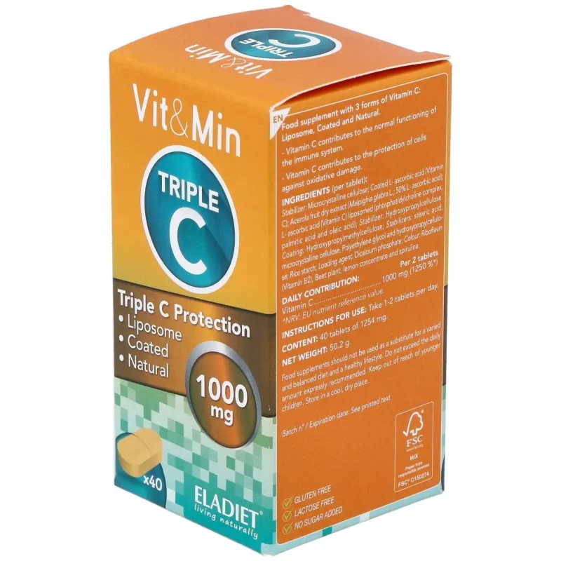 Triple c vit. c liposomada 40comp. | Farmacia Barata Triple c vit. c liposomada 40comp. | Farmacia Barata