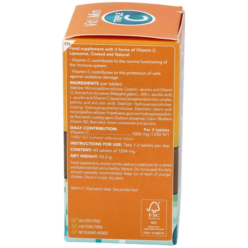 Triple c vit. c liposomada 40comp. | Farmacia Barata Triple c vit. c liposomada 40comp. | Farmacia Barata