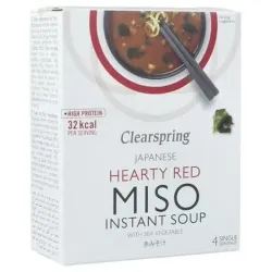 Sopa de miso picante con algas instantanea 4sbrs.