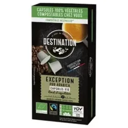 Destination exception pur arabica exception bio 10uds