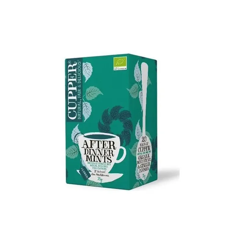 Cupper after dinner mint bio infusion 20uds | Farmacia Barata Cupper after dinner mint bio infusion 20uds | Farmacia Barata