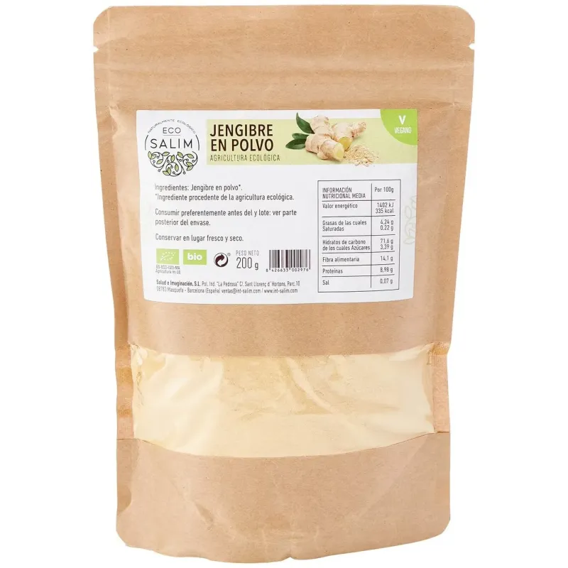 Jengibre en polvo 200gr. bio vegan | Farmacia Barata