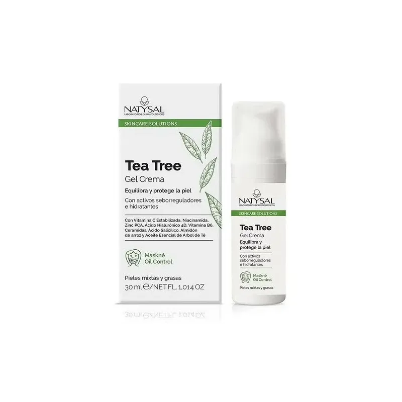 Natysal gel crema facial arbol del te 30ml | Farmacia Barata