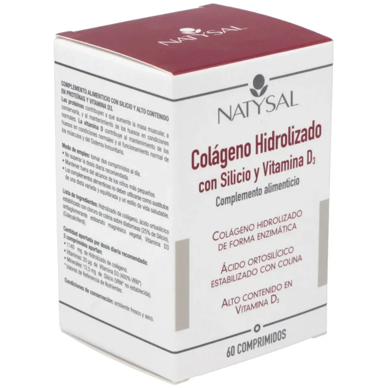 Natysal colageno hidrolizado con silicio y vitamina d3 60comp | Farmacia Barata Natysal colageno hidrolizado con silicio y vitamina d3 60comp | Farmacia Barata
