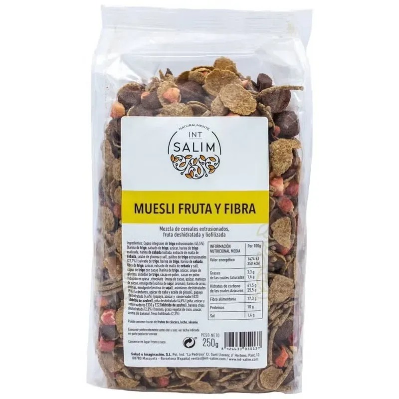 Int-salim muesli frutas fibra 250g | Farmacia Barata