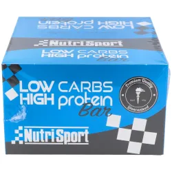 Nutrisport barritas low carbs cookies y cream 16 uds