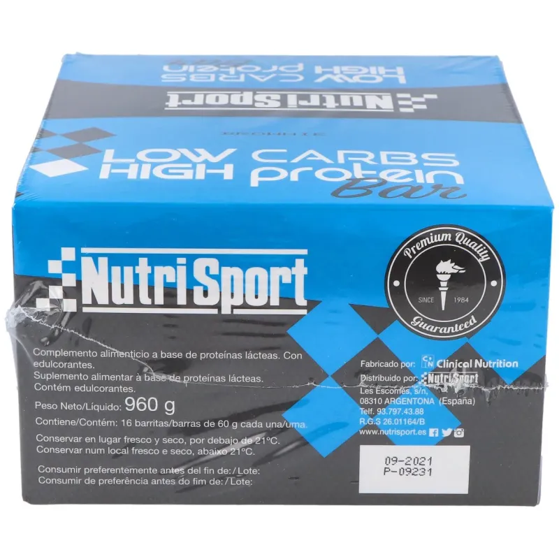 Nutrisport barritas low carbs brownie 16 uds | Farmacia Barata