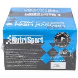 Nutrisport barritas low carbs chocolate-galleta 16 uds | Farmacia Barata