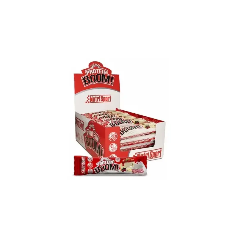 Nutrisport protein boom barritas fresa-cheescake 24uds | Farmacia Barata