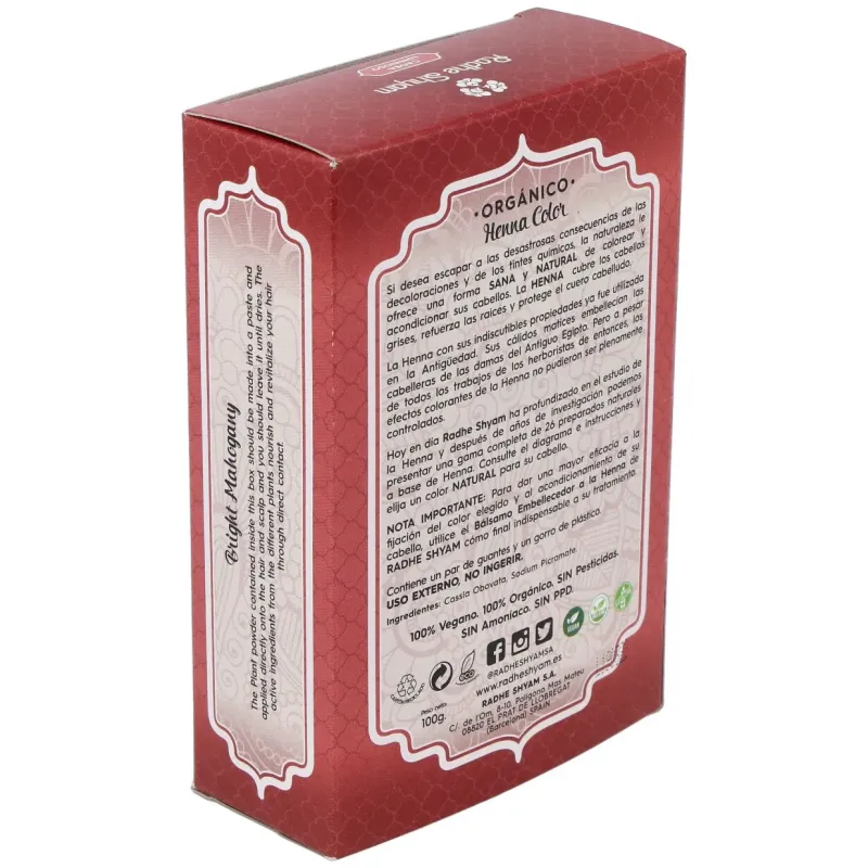 Radhe shyam henna caoba luminoso polvo 100g | Farmacia Barata Radhe shyam henna caoba luminoso polvo 100g | Farmacia Barata