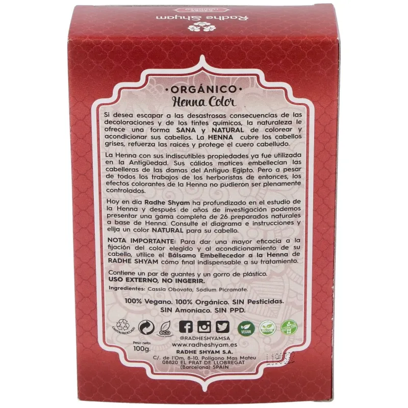 Radhe shyam henna caoba luminoso polvo 100g | Farmacia Barata Radhe shyam henna caoba luminoso polvo 100g | Farmacia Barata