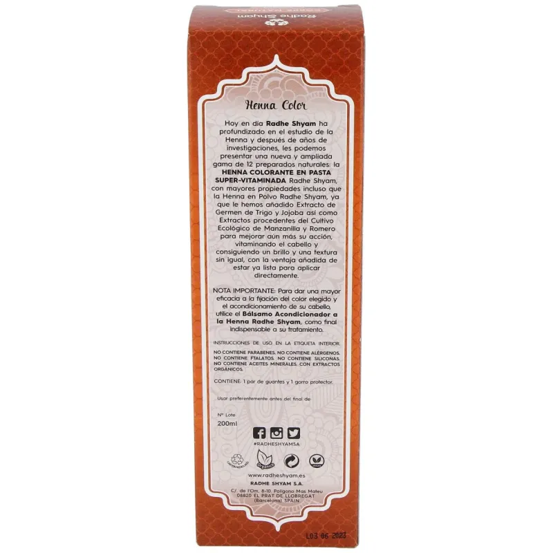 Radhe shyam henna pasta cobre natural | Farmacia Barata Radhe shyam henna pasta cobre natural | Farmacia Barata