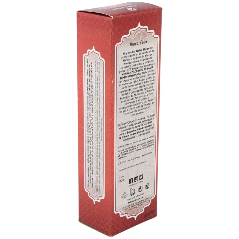 Radhe shyam henna pasta caoba | Farmacia Barata
