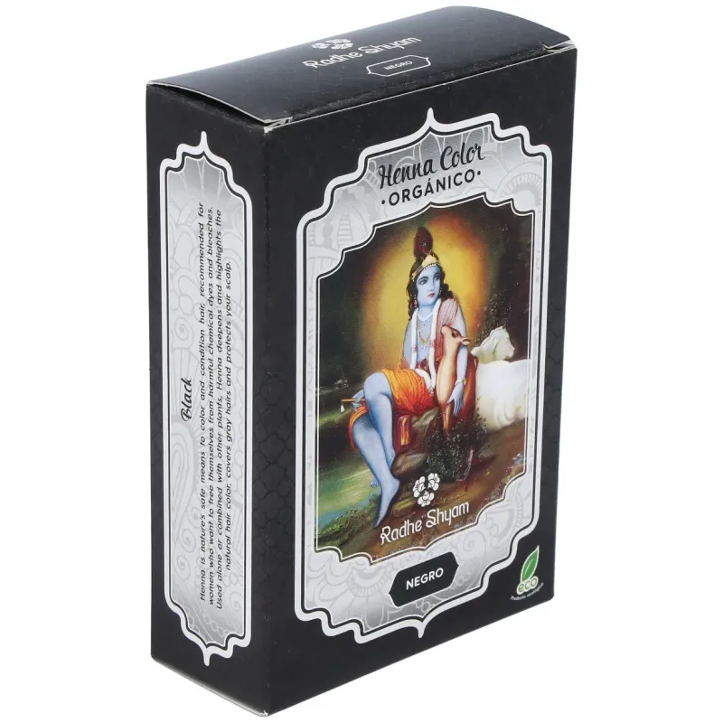Radhe shyam henna color negro 100ml | Farmacia Barata