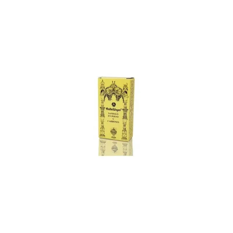 Radhe shyam incienso sandalo en polvo y carbones 100g | Farmacia Barata