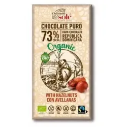 Chocolates sole chocolate negro con avellanas 73% 150g
