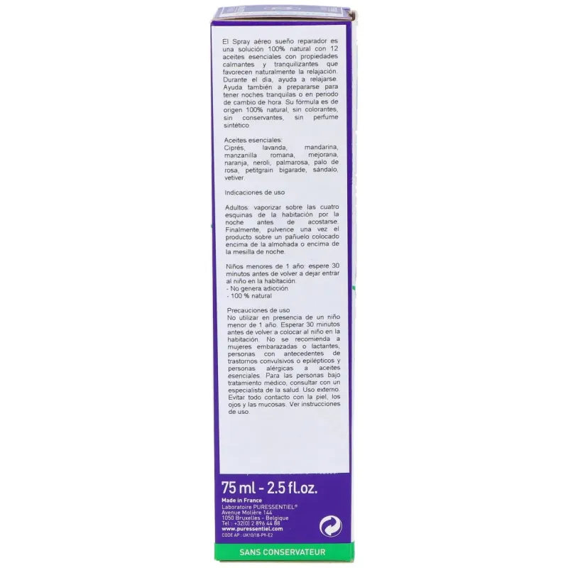Spray aereo sueño reparador con 12 ae 75ml. | Farmacia Barata