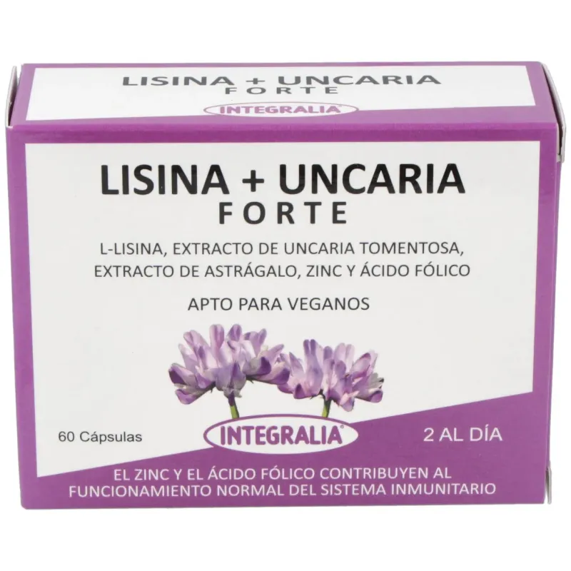Integralia lisina + uncaria forte 60caps | Farmacia Barata