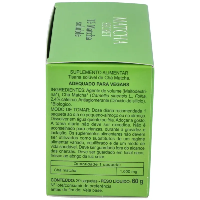 Té matcha ecologico soluble integralia 20 sobres | Farmacia Barata