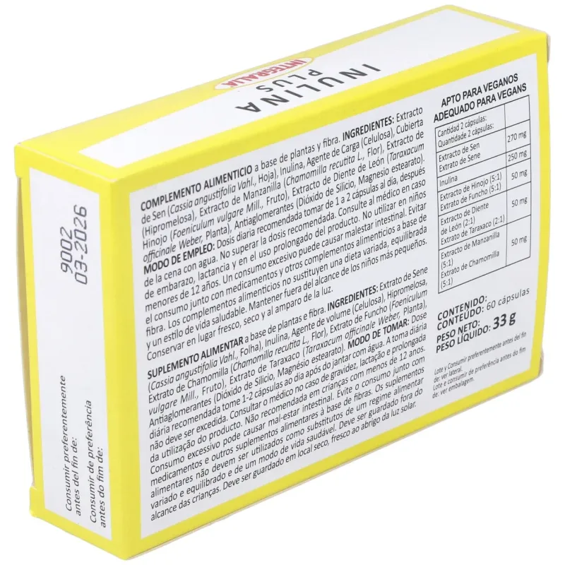Integralia inulina plus 60caps | Farmacia Barata
