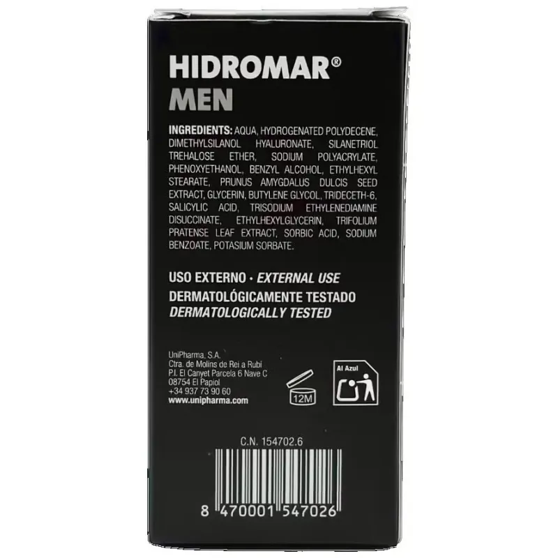 Unipharma hidromar men crema 50ml | Farmacia Barata Unipharma hidromar men crema 50ml | Farmacia Barata
