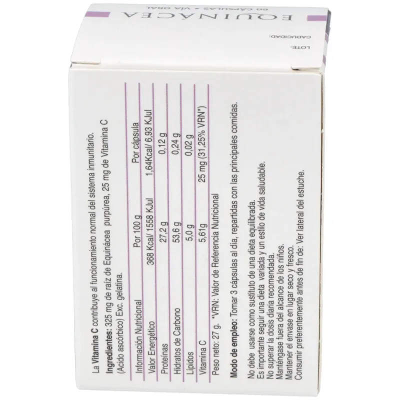 Equinacea+vit c 60 cap el naturalista | Farmacia Barata