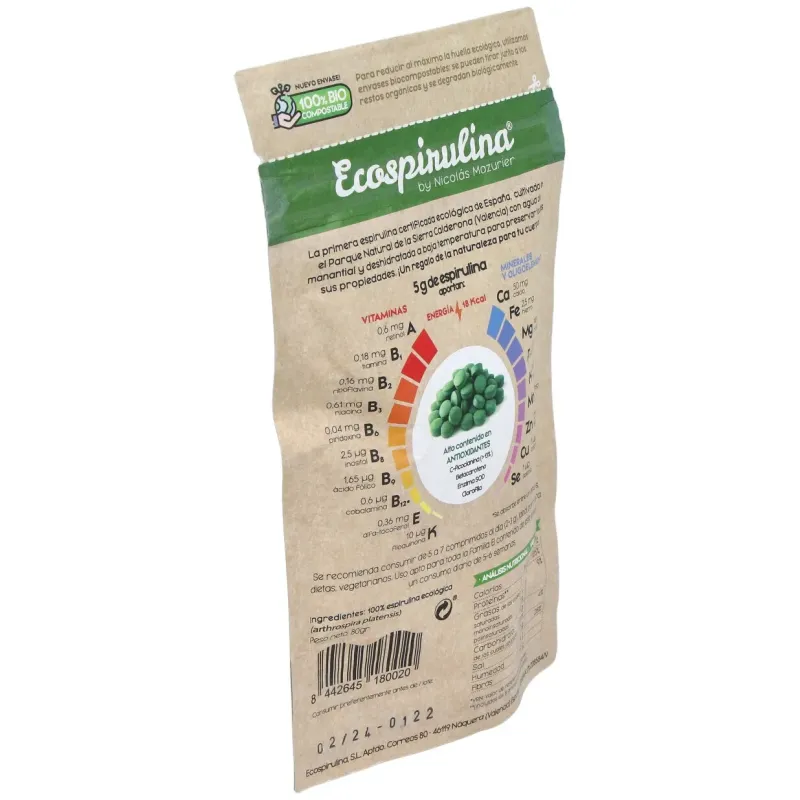 Ecospirulina espirulina pura 160comp | Farmacia Barata