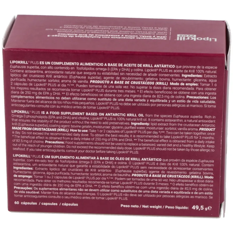 Lipokrill plus 60cap. | Farmacia Barata