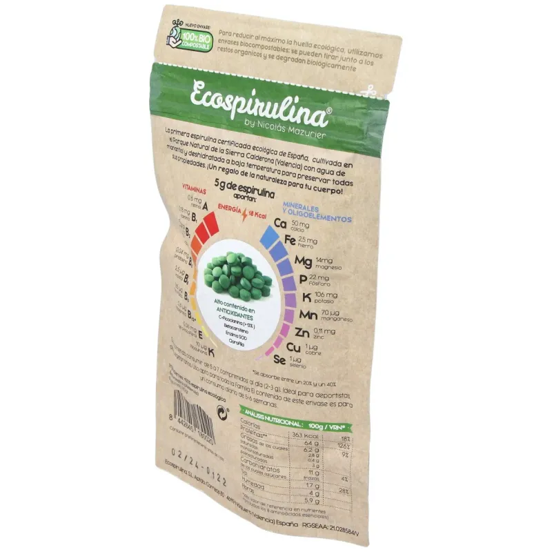 Ecospirulina espirulina pura 160comp | Farmacia Barata