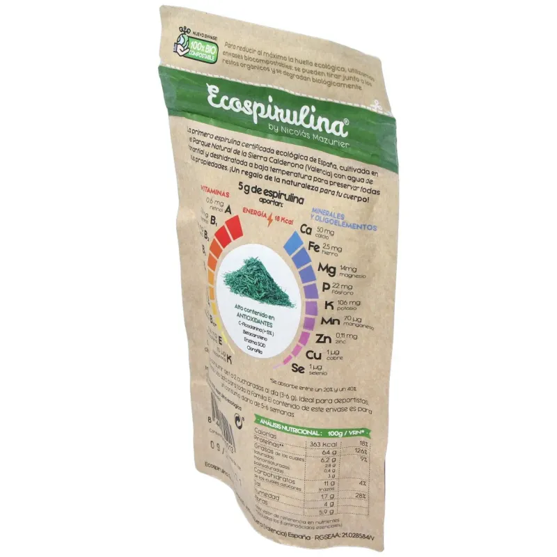 Ecospirulina espirulina pura en hebras 80g | Farmacia Barata