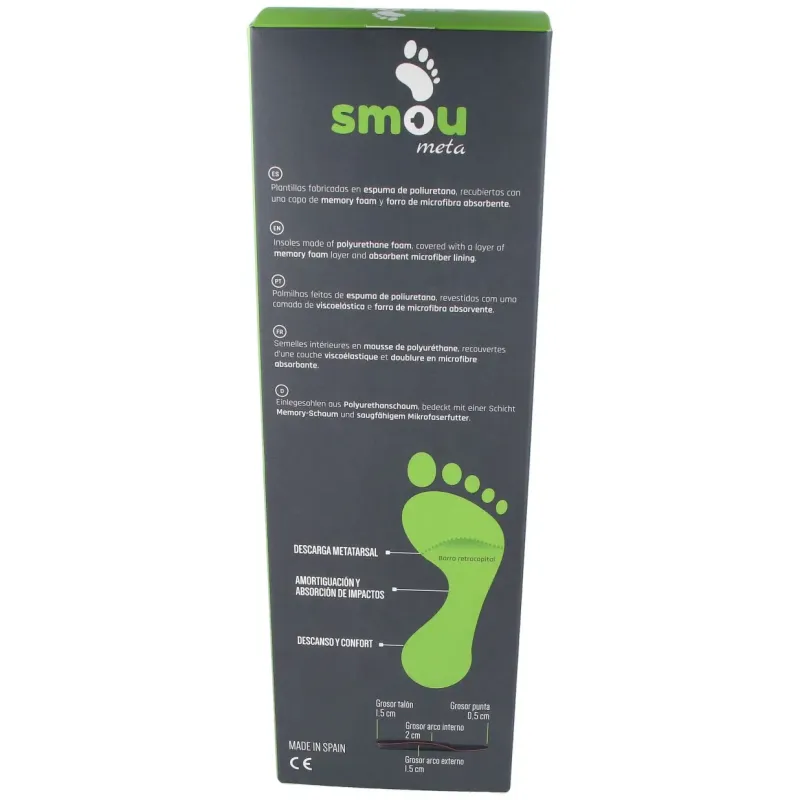 Smou meta plantilla con descarga metatarsal 39/40 1 par | Farmacia Barata