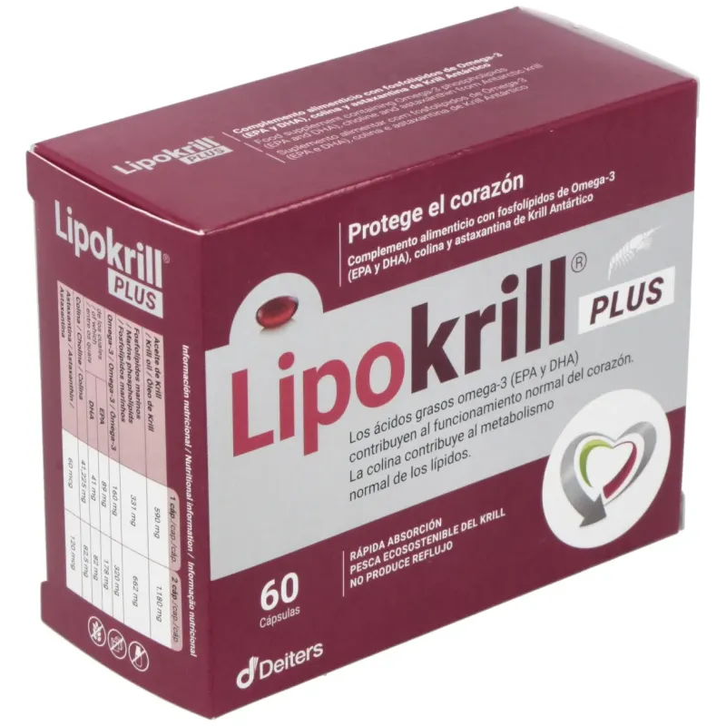 Lipokrill plus 60cap. | Farmacia Barata